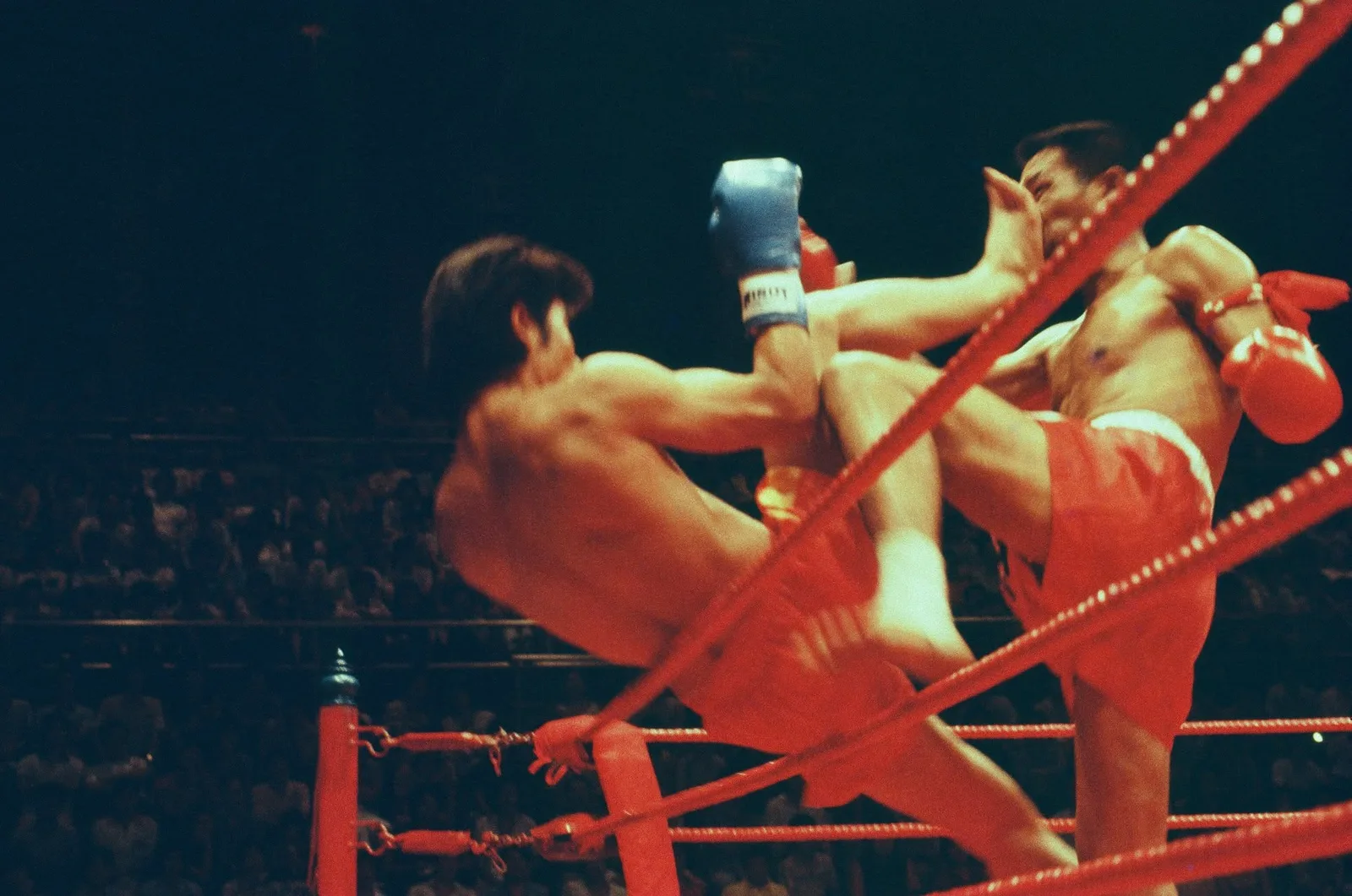 Suda blasted out of the ring in round 1.