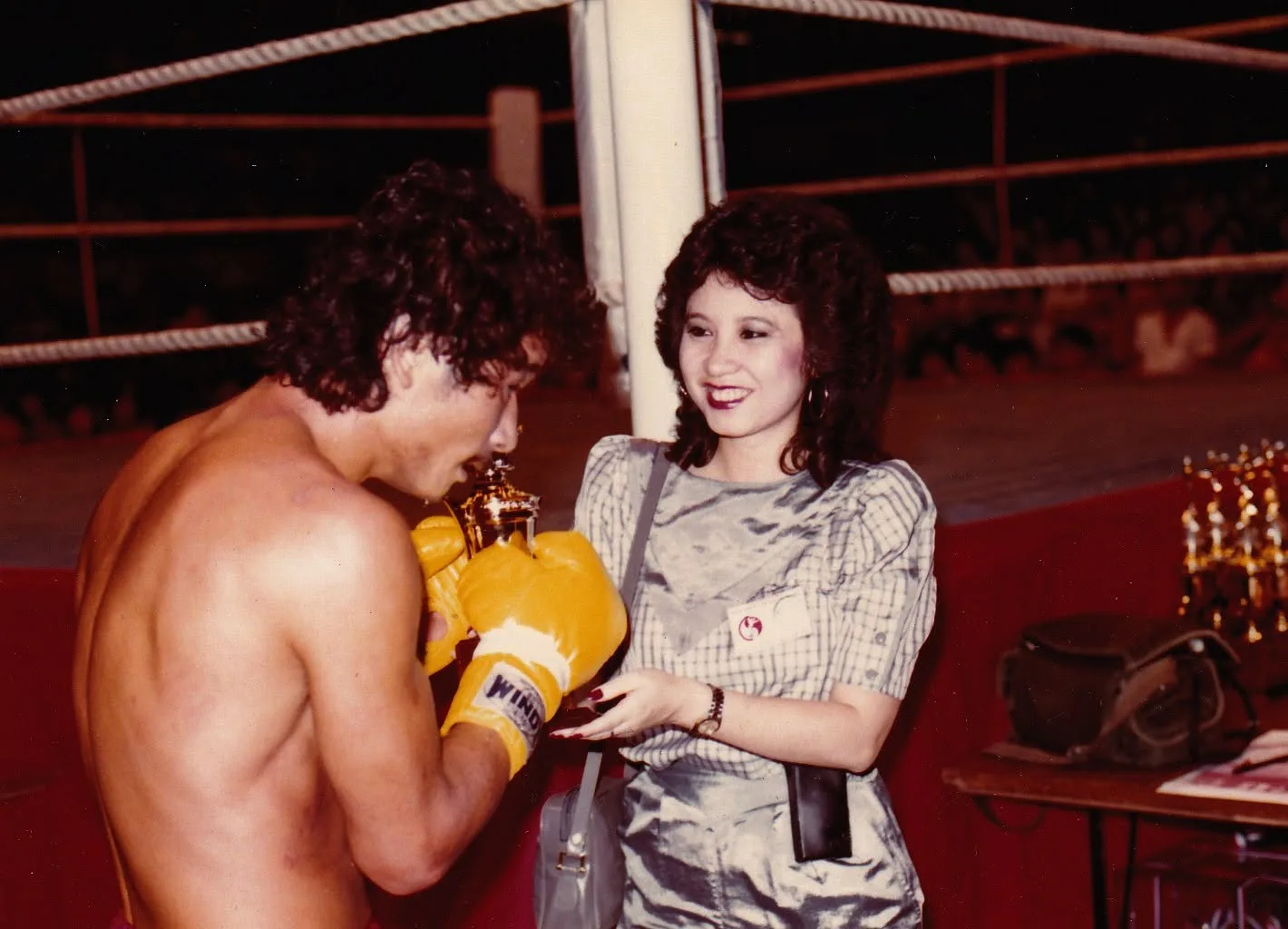 Trophy presented by author's (late) lady wife to Suda after the epic battle with Apidej.