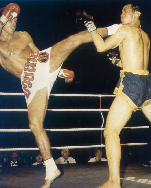 The epic battle at Eden Hall, January, 1984, won by Kaman on points.