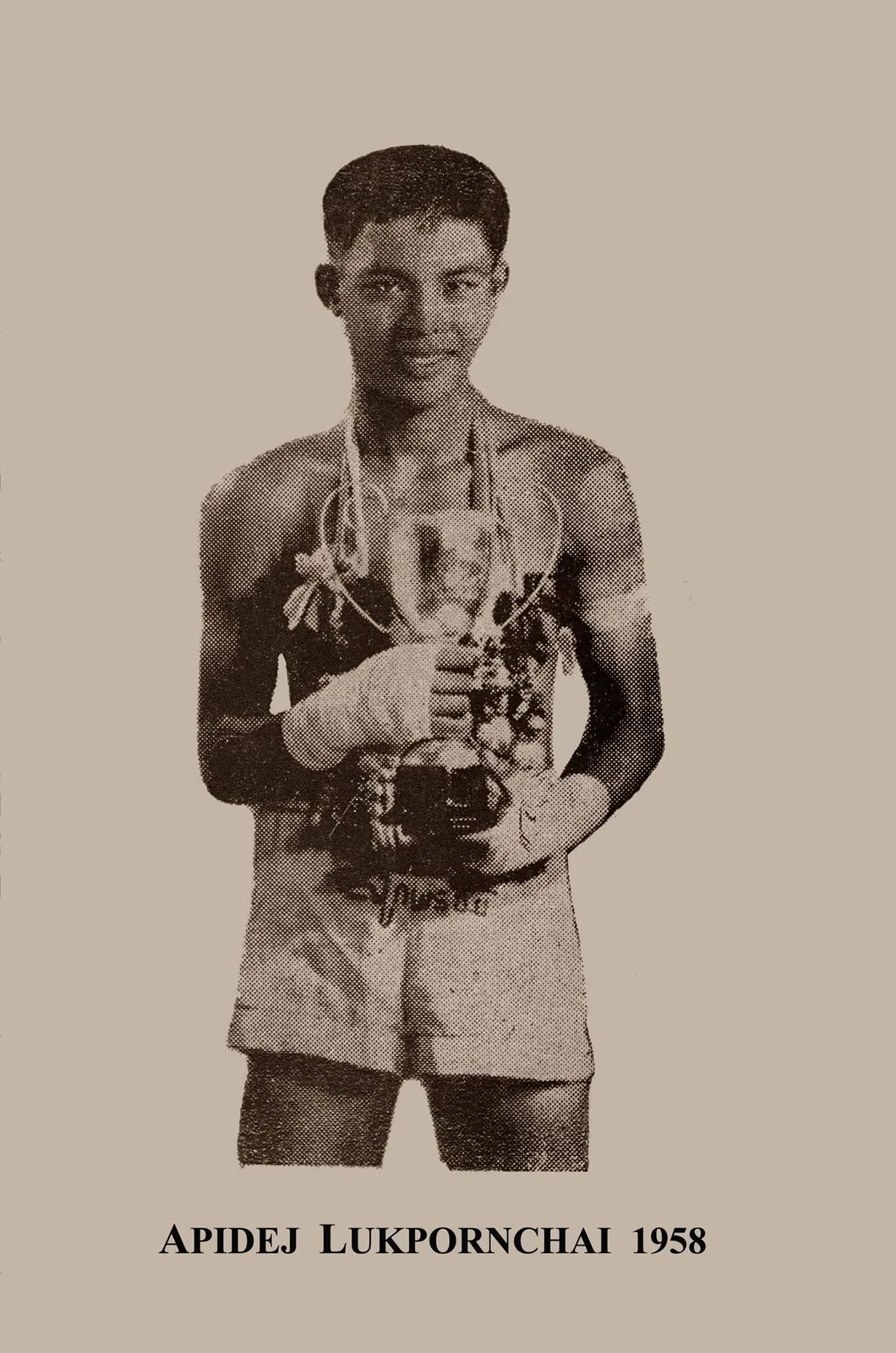 Young Apidej in 1958, then aged 17 years.