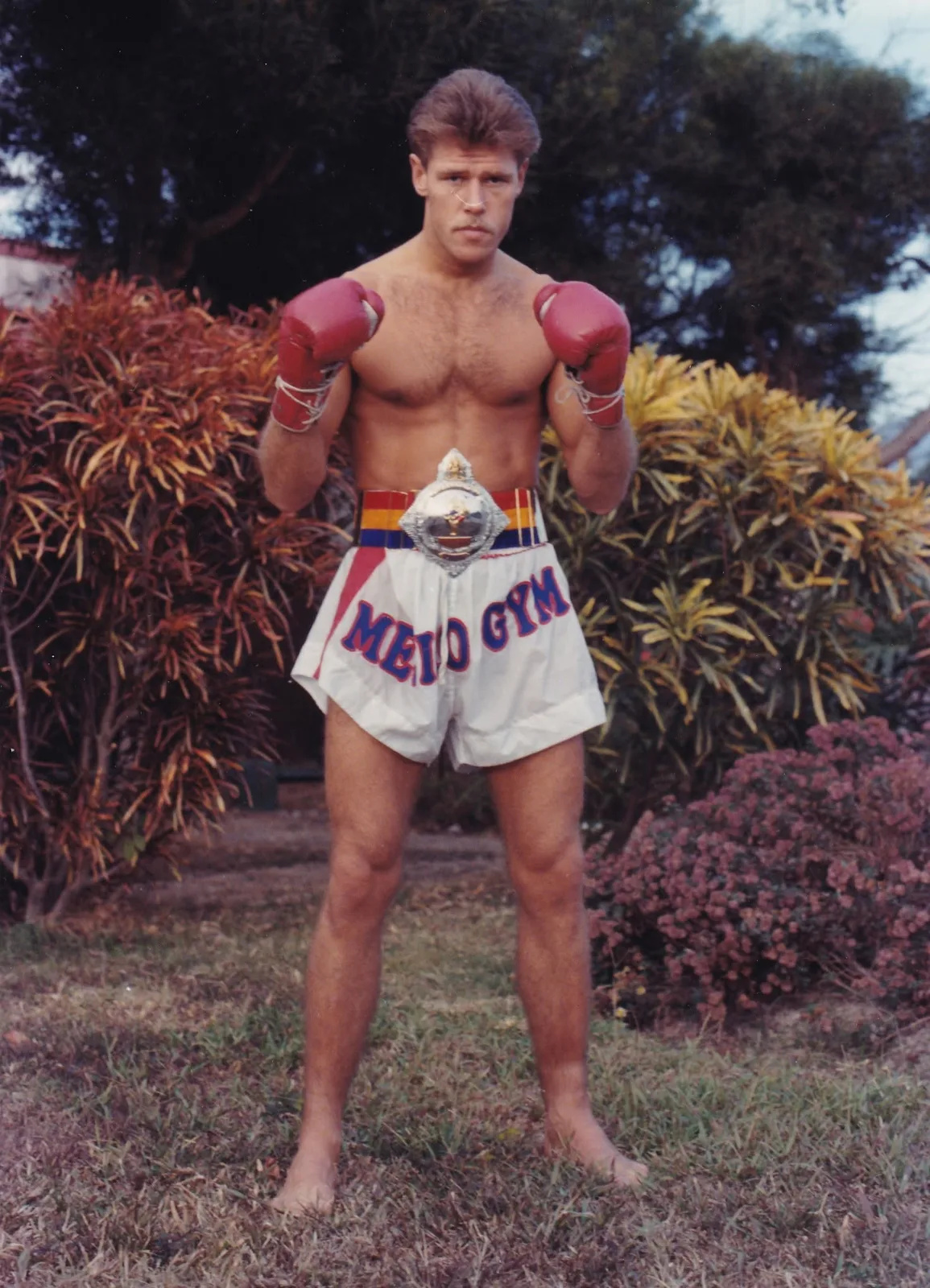 Rob Kaman, European and World muaythai Champion (photo taken by author in Hong Kong, 1985)